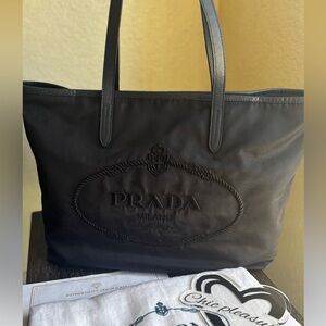 Prada Black Nylon Tote